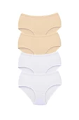 4 Adet Tutku Kadın Yüksek Bel Bato Kalın Lastik Külot S9 thumbnail 1