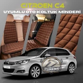 Citroen C4 Kahverengi Renk Tay Tüyü Cepli & Terletmez Sırtlı Oto Koltuk Minder Seti - Koltuk Koruma Kılıfı (ÖN & ARKA TAM SET) thumbnail 1