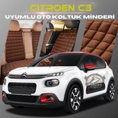 Citroen C3 Kahverengi Renk Tay Tüyü Cepli & Terletmez Sırtlı Oto Koltuk Minder Seti - Koltuk Koruma Kılıfı (ÖN & ARKA TAM SET) thumbnail 1