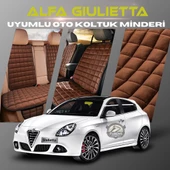 Alfa Romeo Giulietta Kahverengi Renk Tay Tüyü Cepli & Terletmez Sırtlı Oto Koltuk Minder Seti - Koltuk Koruma Kılıfı (ÖN & ARKA TAM SET) thumbnail 1