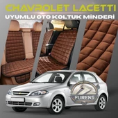 Chavrolet Lacetti Kahverengi Renk Tay Tüyü Cepli & Terletmez Sırtlı Oto Koltuk Minder Seti - Koltuk Koruma Kılıfı (ÖN & ARKA TAM SET) thumbnail 1