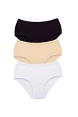 3 Adet Tutku Kadın Yüksek Bel Bato Kalın Lastik Külot S5 thumbnail 1