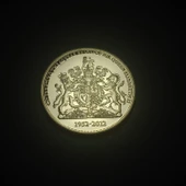 Escoines Koleksiyon 1952-2012 Kraliçe Elizabeth Elmas Yıldönümü JUBİLEE Hatıra 30.7Gram 40mm thumbnail 5