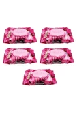 5 Paket Red Rose Islak Havlu Mendil 90 Adet Kapaklı Gül Kokulu - 1