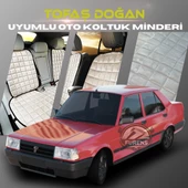 Tofaş Doğan Bej Renk Tay Tüyü Cepli & Terletmez Sırtlı Oto Koltuk Minder Seti - Koltuk Koruma Kılıfı (ÖN & ARKA TAM SET) thumbnail 1