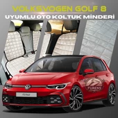 Volksvogen Golf 8 Bej Renk Tay Tüyü Cepli & Terletmez Sırtlı Oto Koltuk Minder Seti - Koltuk Koruma Kılıfı (ÖN & ARKA TAM SET) thumbnail 1