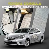 Toyota Corolla Bej Renk Tay Tüyü Cepli & Terletmez Sırtlı Oto Koltuk Minder Seti - Koltuk Koruma Kılıfı (ÖN & ARKA TAM SET) thumbnail 1