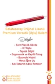 Galatasaray Orijinal Lisanslı Akrilik Atkı ve Premium Uçlu Kalem Set Aslan Baskılı Ahşap Kutulu - 4