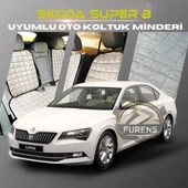 Skoda SuperB Bej Renk Tay Tüyü Cepli & Terletmez Sırtlı Oto Koltuk Minder Seti - Koltuk Koruma Kılıfı (ÖN & ARKA TAM SET) thumbnail 1