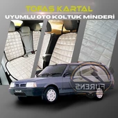 Tofaş Kartal Bej Renk Tay Tüyü Cepli & Terletmez Sırtlı Oto Koltuk Minder Seti - Koltuk Koruma Kılıfı (ÖN & ARKA TAM SET) thumbnail 1