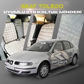 Seat Toledo Bej Renk Tay Tüyü Cepli & Terletmez Sırtlı Oto Koltuk Minder Seti - Koltuk Koruma Kılıfı (ÖN & ARKA TAM SET) thumbnail 1