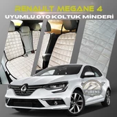 Renault Megane 4 Bej Renk Tay Tüyü Cepli & Terletmez Sırtlı Oto Koltuk Minder Seti - Koltuk Koruma Kılıfı (ÖN & ARKA TAM SET) thumbnail 1