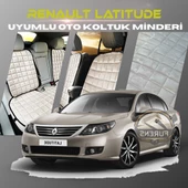 Renault Latitude Bej Renk Tay Tüyü Cepli & Terletmez Sırtlı Oto Koltuk Minder Seti - Koltuk Koruma Kılıfı (ÖN & ARKA TAM SET) thumbnail 1