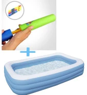 Su Pompalı-Bestway 54009 Deluxe Dikdörtgen Şişme Aile Havuzu - 3