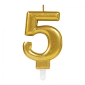 5 Rakam Mum Gold Renk - 1