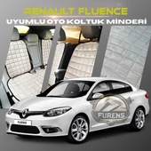 Renault Fluence Bej Renk Tay Tüyü Cepli & Terletmez Sırtlı Oto Koltuk Minder Seti - Koltuk Koruma Kılıfı (ÖN & ARKA TAM SET) thumbnail 1