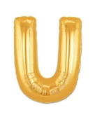 U Harf Folyo Balon Altın Renk  40 inç - 1