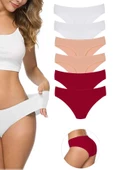 6 Adet Kadın Dikişsiz Lazer Kesim Esnek İz yapmayan Külot S10 thumbnail 1