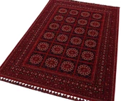 Eko Buhari Afgan Yağcıbedir Desenli Hav Toz Vermez Yıkanabilir Kaymaz Dokuma Halı BHR03 thumbnail 2