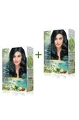2 Paket Natural Beauty Amonyaksız Saç Boyası 1.1 Mavi Siyah thumbnail 1