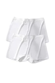 2 Adet Kadın Dikişsiz Görünmez İz Yapmaz Mini Şort Boxer Beyaz thumbnail 2