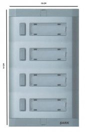 Aluminyum 4lü Zil Butonu Işıksız Hpsiz Yenişark - 2