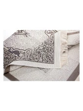 Lüks Açık Renk Osmanlı Tafta Seccade - 0210 - Kahverengi Renk thumbnail 3