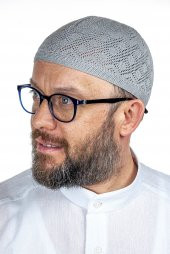 Mercan Namaz Takkesi  Gri 12 Adet - 2