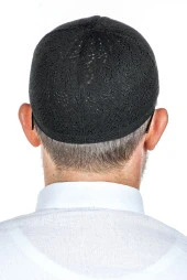 Mercan Namaz Takkesi Siyah 12 Adet thumbnail 3