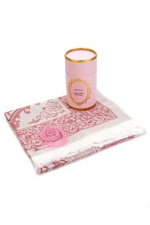 Canım Anneme Seccade ve İnci Tesbihli Özel Silindir Kutulu Set thumbnail 3