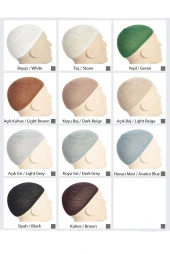 Gold Lüks Dantel Örme Namaz Takkesi Gri 1 Adet thumbnail 5