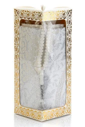 Özel Hediyelik Kutulu Seccadeli Tesbihli Set Beyaz thumbnail 5