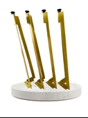4 ADET 52CM ALTIN SARISI DEKORATİF SEHPA AYAĞI - 1
