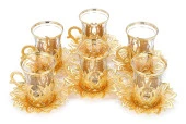 Ahsen 6 lı Çay Seti Gold - 4