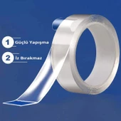 Çift Taraflı Akrilik Silikon Bant Yüksek Mukavemetli 18mm x 2 metre thumbnail 7