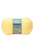 5 Adet Vizon Premium Akrilik El Örgü İpi Yünü Renk No:215 Saman Sarı thumbnail 2