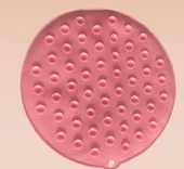 Pratik Yuvarlak Vantuzlu Banyo Sırt Kese Matı 26 Cm - 1