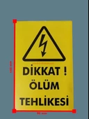 Alüminyum Küçük Ölüm Tehlikesi Levhası 140mmx90mm (Metal) - 1