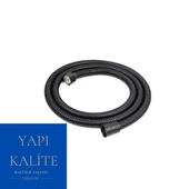 Banyo Siyah Kısa Robot Duş Spiral Hortumu Örgülü 60cm thumbnail 1