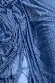 Yağmur Damlası Simli Abiye Elbise Şallık Tül Kumaş İndigo Mavi 89 thumbnail 2