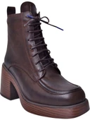 MAMMAMİA D24KB-4615 PLATFORM TOPUKLU KADIN  DERİ BOT - 3