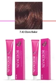 2 li Set Premium 7.43 Dore Bakır - Kalıcı Krem Saç Boyası 2 X 50 g Tüp - 1