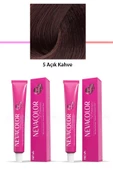 2 li Set Premium 5 Açık Kahve - Kalıcı Krem Saç Boyası 2 X 50 g Tüp - 1