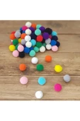 12mm Renkli Karışık Yumuşak Ponpon Peluş 200 Adet thumbnail 5