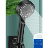 Turbo Fan 5 Fonksiyonlu Su Tasarruflu Duş Başlığı Turbo El Duşu Siyah thumbnail 1