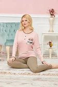 Bayan Uzun Kollu Pijama Takımı Model no 7607 - 1