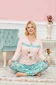 Bayan Uzun Kollu Pijama Takımı Model no 7593 - 1
