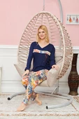Bayan Uzun Kollu Pijama Takımı Model no 7572 - 1
