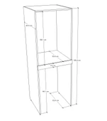 AMAZON MDF BEYAZ ÇAMAŞIR MAKİNESİ VE KURUTMA MAKİNESİ DOLABI - 3