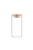 Bambu Kapaklı Cam Kavanoz Saklama Kabı 10,5x6 cm Balsa BLS-6510 - 1